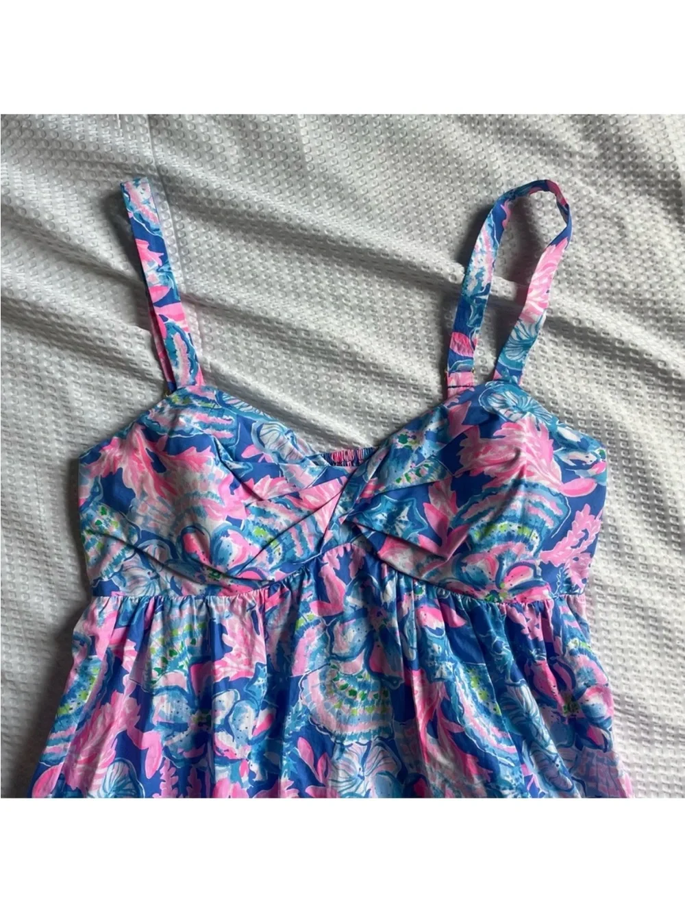 Lilly Pulitzer Blue and Pink Azora Maxi Dress — size 6